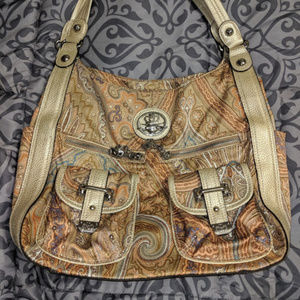 Kathy Van Zeeland Stardust Paisley Handbag - image 1